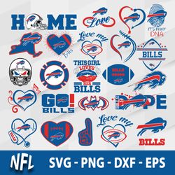 Buffalo Bills Bundle NFL SVG,  Buffalo Bills SVG, NFL SVG, Sport SVG