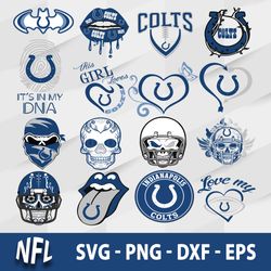 Indianapolis Colts SVG Bundle, Indianapolis Colts SVG, NFL SVG, PNG DXF EPS File
