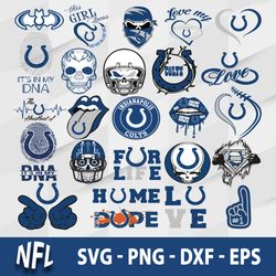 Logo Indianapolis Colts Bundle SVG, Indianapolis Colts SVG, NFL SVG, PNG DXF EPS File