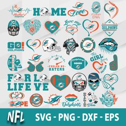 Miami Dolphins Bundle SVG, Miami Dolphins NFL SVG, Sport SVG PNG DXF EPS File