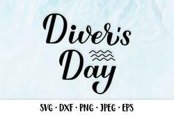 Diver's Day. Diving SVG