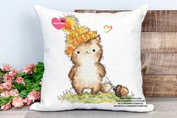 Tiny funny kitten cross stitch pattern PDF Cute cat embroidery needlepoint design Funny cat gifts for women Tiny kitten
