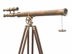 Nautical Antique Vintage Brass Telescope 39" Pirate Spyglass Table Top Telescope With Wooden Tripod