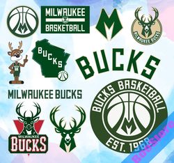 Milwaukee Bucks svg, Basketball Team svg, Basketball svg, NBA svg, NBA logo, NBA Teams Svg, Png, Dxf
