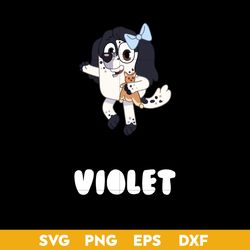 Violet Bluey SVG, Bluey SVG, Cartoon SVG PNG DXF EPS Digital File.
