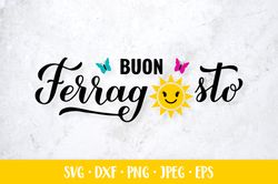 Buon Ferragosto SVG. Italian summer festival