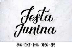 Festa Junina calligraphy lettering. Brazil June Festival SVG