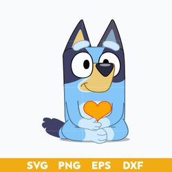 Bluey Dog Heart SVG, Bluey SVG, Cartoon SVG PNG DXF EPS Digital File.