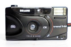 Braun trend T-M motor compact point&shoot film camera 35mm with strap