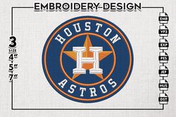Houston Astros Embroidery Design, Houston Astros Team Embroidery files, Houston Astros MLB Teams, Digital Download
