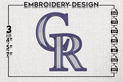 Colorado Rockies Embroidery Design, Colorado Rockies Baseball Team Embroidery files, Rockies MLB Teams, Digital Download