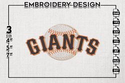 San Francisco Giants Embroidery Design, San Francisco Giants Baseball Team Embroidery files, MLB Teams, Digital Download