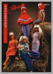 digital - vintage barbie knitting pattern -  knitting patterns for dolls - pdf