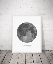 Full Moon Digital Prints, Moon Phase Print, Art Print, Wall Art, Minimalist Moon, Moon Phases, Wall Art Prints, Moon Art