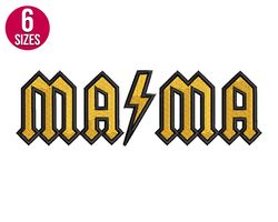 Rock Mama embroidery design, ACDC, Digital embroidery, Instant download