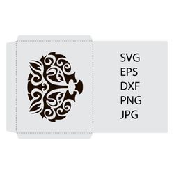 WILD CAT Envelope Svg Eps Dxf Png Vector With Cut Carnivore
