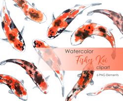 Watercolor koi postcard. Fabric Koi fish illustration png. Digital fish clip art, Koi Japanese Illustration, invitation