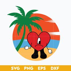 Un Verano Sin Ti Heart Sad SVG, Bunny Heart SVG PNg DXF EPS Digital File