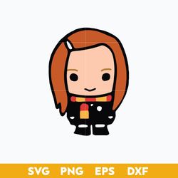 Ginny Weasley Chibi SVG, Harry Potter Character SVG, Cartoon SVG