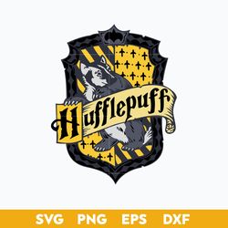 Hufflepuff Color SVG, Hufflepuff House Emblem Harry Potter Magnet SVG
