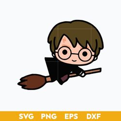 Quidditch Harry Chibi SVG, Harry Potter Character SVG, Movies SVG