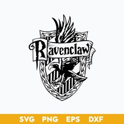Ravenclaw Crest Emblem Outline SVG, School Of Magic House Crest SVG, Harry Potter SVG.
