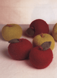 Digital | Vintage Knitting Pattern Felted Apple | Country Home Decor | ENGLISH PDF TEMPLATE