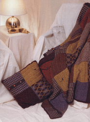 Digital | Vintage Knitting Pattern Gentlemans Sampler Afghan and Pillow | Country Home Decor | ENGLISH PDF TEMPLATE