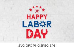 Happy Labor Day typography SVG