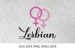 Lesbian calligraphy hand lettering SVG