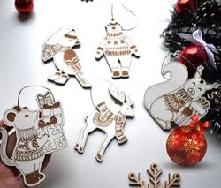 Digital Template Cnc Router Files Cnc Christmas Decorations Files for Wood Laser Cut Pattern