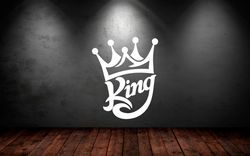 King Sticker Crown King Wall Sticker Vinyl Decal Mural Art Decor