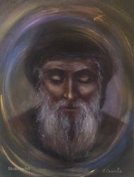Digital painting "Saint Charbel" Print Digital Art Oil painting Canvas