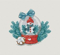snowman cross stitch pattern