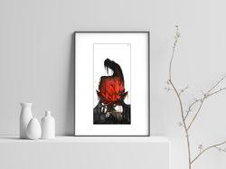 Printable art Dark Lotus / print it at home / Directly from the Artist