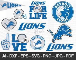 Detroit Lions SVG, Detroit Lions files, lions logo, football, silhouette cameo, cricut, cut files, digital clipart