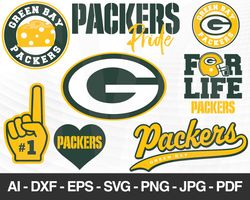 Green Bay Packers SVG, Green Bay Packers files, packers logo, football, silhouette cameo, cricut, cut, digital clipart