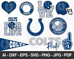Indianapolis Colts SVG, Indianapolis Colts files, colts logo, football, silhouette cameo, cricut, cut, digital clipart