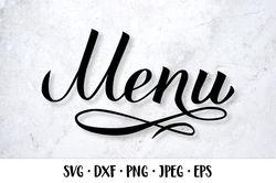 Menu calligraphy lettering SVG