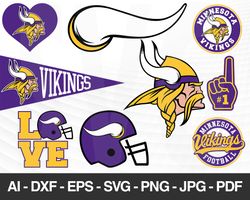 Minnesota Vikings SVG, Minnesota Vikings files, vikings logo, football, silhouette cameo, cricut, digital clipart, layer