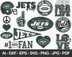 New York Jets SVG, New York Jets files, jets logo, football, silhouette cameo, cricut, cut files, digital clipart, layer