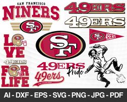 San Francisco 49ers SVG, San Francisco 49ers files, 49ers logo, football, silhouette cameo, cricut, digital clipart