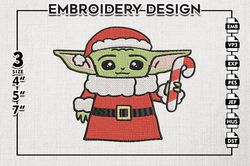 Baby Yoda Christmas Embroidery Files, Christmas Baby Yoda, Christmas Embroidery Design, Machine Embroidery Design