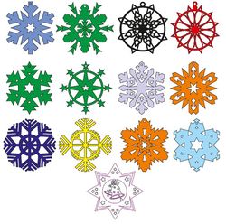 Digital Template Cnc Router Files Cnc Snowflake Files for Wood Laser Cut Pattern