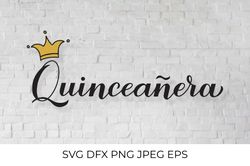 Quinceanera calligraphy lettering SVG