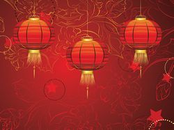 Chinese Lantern with Flowers