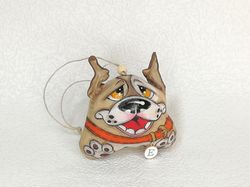 Personalized Pitbull ornament for dog lovers