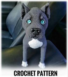 pit bull crochet pattern | dog crochet pattern | staffordshire crochet pattern | realistic dog crochet pattern |