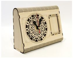 Digital Template Cnc Router Files Cnc Clock Box Files for Wood Laser Cut Pattern