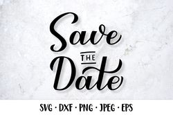 Save the date hand lettered SVG